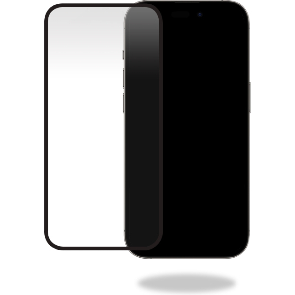 Mobilize Glass Screen Protector - Black Frame - Apple Iphone 15 Pro