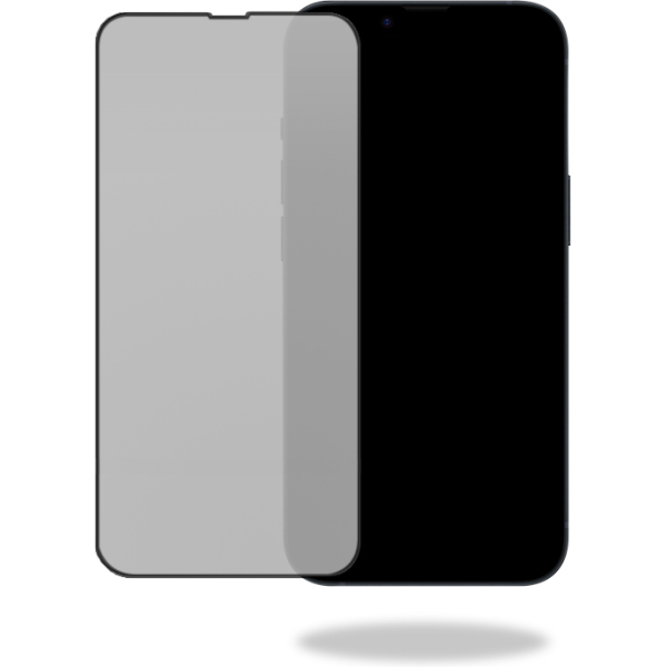 Mobilize Privacy Glass Screen Protector - Black Frame - For Apple Iphone 15 Pro