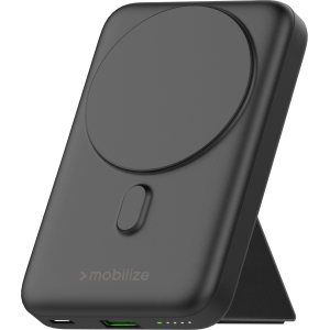 Mobilize Magnetic Wireless Magsafe Compatible Pd Stand Power Bank 10000Mah 15W Black
