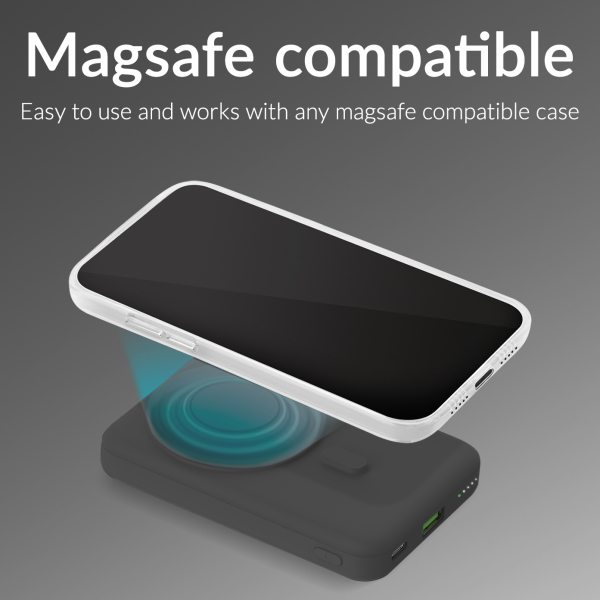 Mobilize Magnetic Wireless Magsafe Compatible Pd Stand Power Bank 10000Mah 15W Black - Afbeelding 6