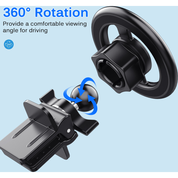 Celly Ghostmagpro Magsafe Car Holder Black - Afbeelding 6