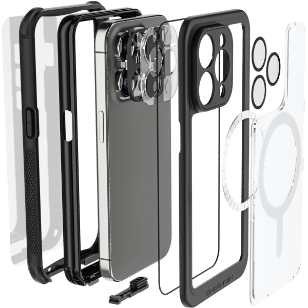 Ghostek Nautical Waterproof Magsafe Case + Belt Swivel Holster Apple Iphone 15 Pro Clear - Afbeelding 8
