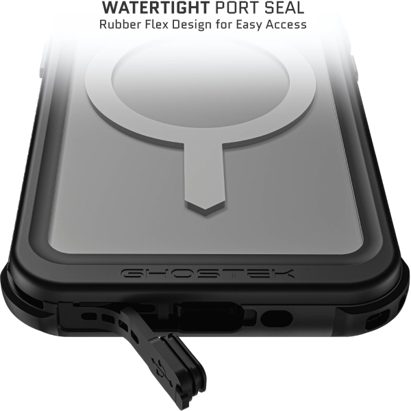 Ghostek Nautical Waterproof Magsafe Case + Belt Swivel Holster Apple Iphone 15 Pro Clear - Afbeelding 9