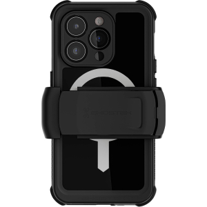 Ghostek Nautical Waterproof Magsafe Case + Belt Swivel Holster Apple Iphone 15 Pro Black