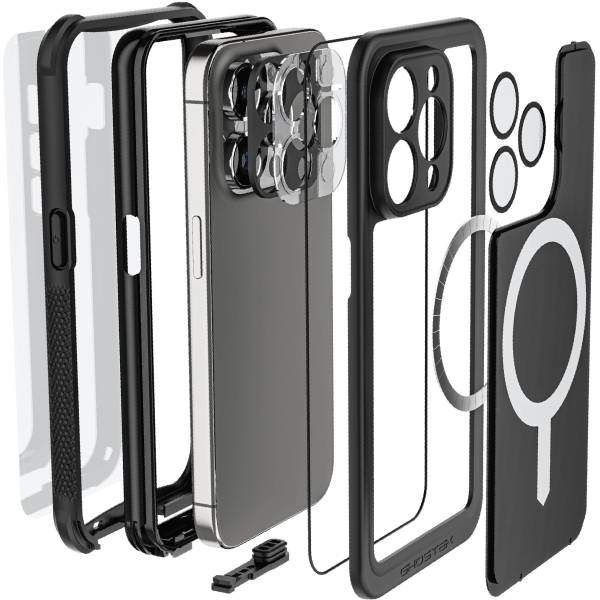Ghostek Nautical Waterproof Magsafe Case + Belt Swivel Holster Apple Iphone 15 Pro Black - Afbeelding 8