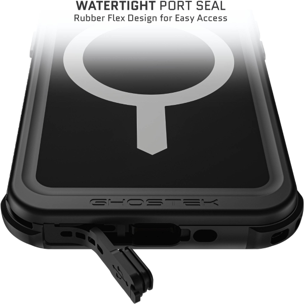 Ghostek Nautical Waterproof Magsafe Case + Belt Swivel Holster Apple Iphone 15 Pro Black - Afbeelding 9