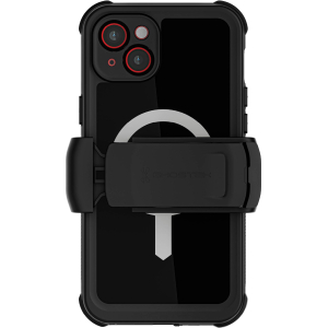 Ghostek Nautical Waterproof Magsafe Case + Belt Swivel Holster Apple Iphone 15 Plus Black
