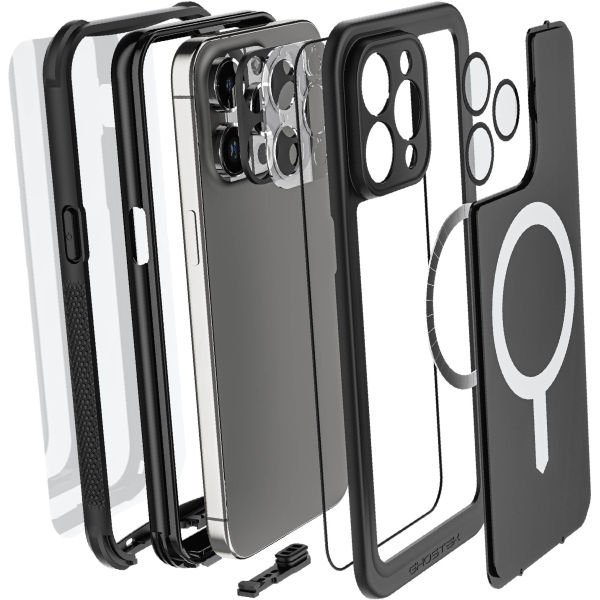 Ghostek Nautical Waterproof Magsafe Case + Belt Swivel Holster Apple Iphone 15 Pro Max Black - Afbeelding 8