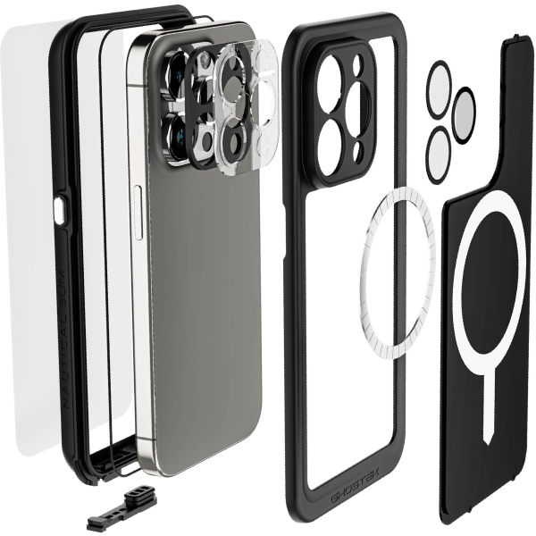 Ghostek Nautical Slim Waterproof Magsafe Case Apple Iphone 15 Pro Black - Afbeelding 7