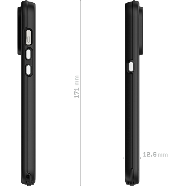 Ghostek Nautical Slim Waterproof Magsafe Case Apple Iphone 15 Pro Max Black - Afbeelding 3
