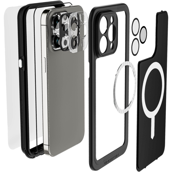 Ghostek Nautical Slim Waterproof Magsafe Case Apple Iphone 15 Pro Max Black - Afbeelding 7