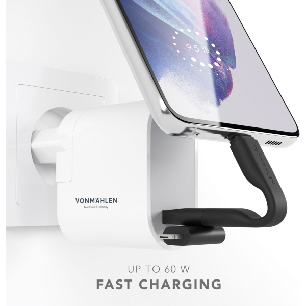 Vonmählen High Six 6In1 Fast Charging Cable Black/Silver - Afbeelding 4