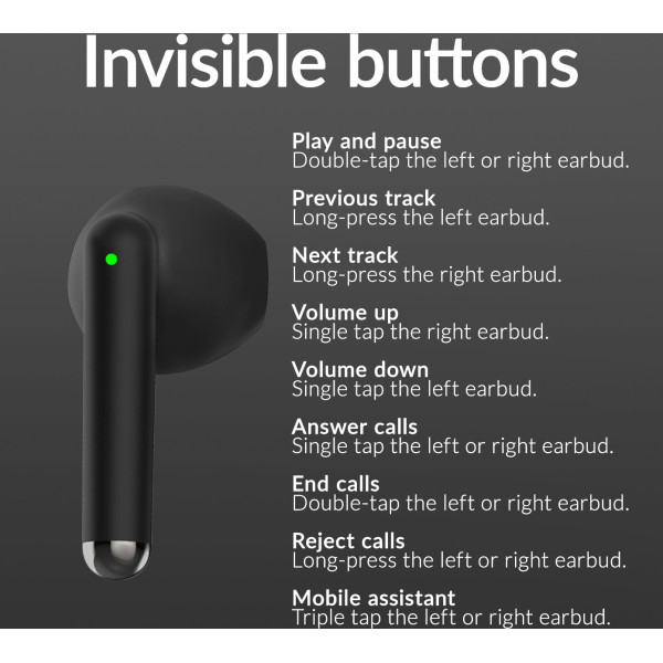 Mobilize Tws Earbuds Black - Afbeelding 5