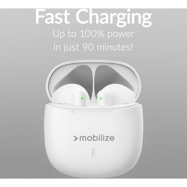 Mobilize Tws Earbuds White - Afbeelding 3