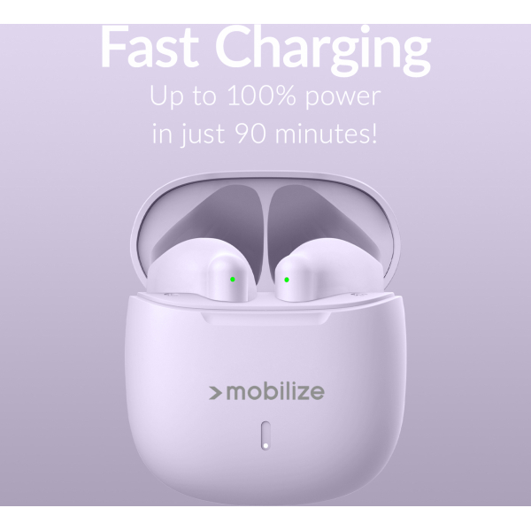 Mobilize Tws Earbuds Pastel Purple - Afbeelding 3