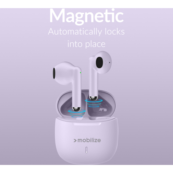 Mobilize Tws Earbuds Pastel Purple - Afbeelding 4