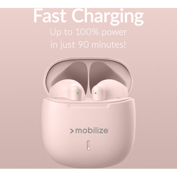 Mobilize Tws Earbuds Pastel Pink - Afbeelding 3