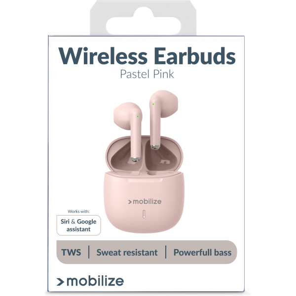 Mobilize Tws Earbuds Pastel Pink - Afbeelding 9