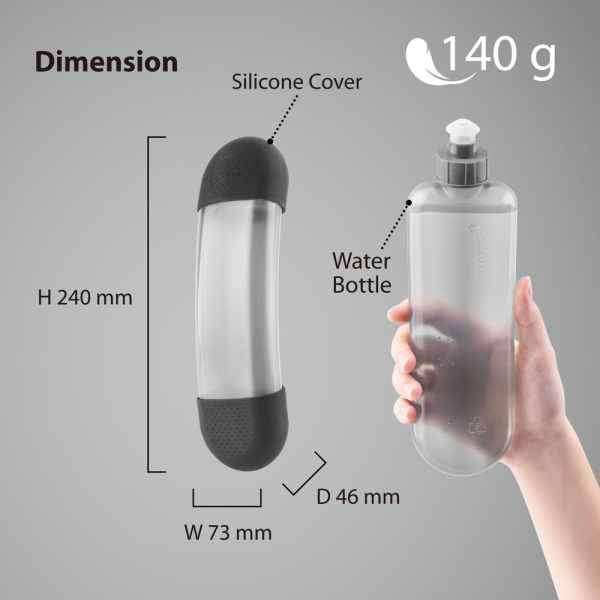 Bone Sport Bottle Clear/Black - Afbeelding 7