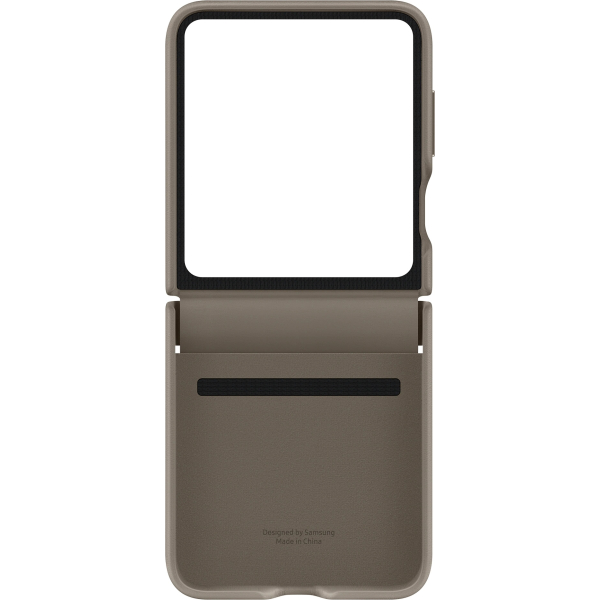 Samsung Ef-Vf731Paegww Samsung Flap Vegan Leather Case Galaxy Z Flip5 Etoupe - Afbeelding 2