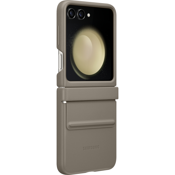 Samsung Ef-Vf731Paegww Samsung Flap Vegan Leather Case Galaxy Z Flip5 Etoupe - Afbeelding 3