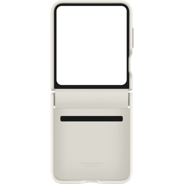 Samsung Ef-Vf731Puegww Samsung Flap Vegan Leather Case Galaxy Z Flip5 Cream - Afbeelding 2