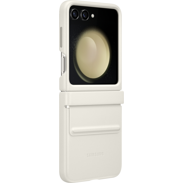 Samsung Ef-Vf731Puegww Samsung Flap Vegan Leather Case Galaxy Z Flip5 Cream - Afbeelding 3