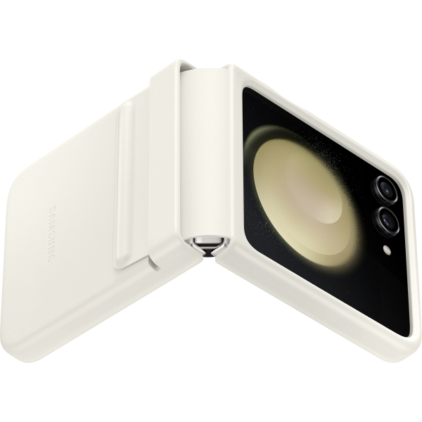Samsung Ef-Vf731Puegww Samsung Flap Vegan Leather Case Galaxy Z Flip5 Cream - Afbeelding 4