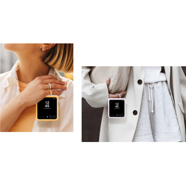 Samsung Ef-Pf731Toegww Samsung Silicone Cover With Ring Galaxy Z Flip5 Apricot - Afbeelding 4