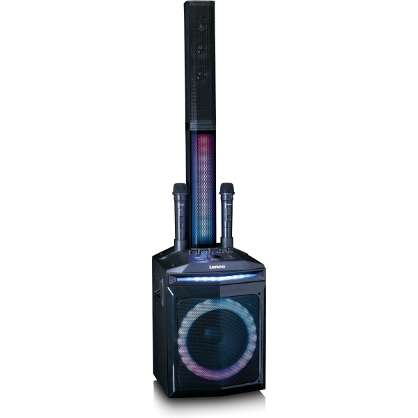 Lenco Pa-220Bk Lenco Bluetooth Party Speaker + Remote + 2 Microphones Black - Afbeelding 3