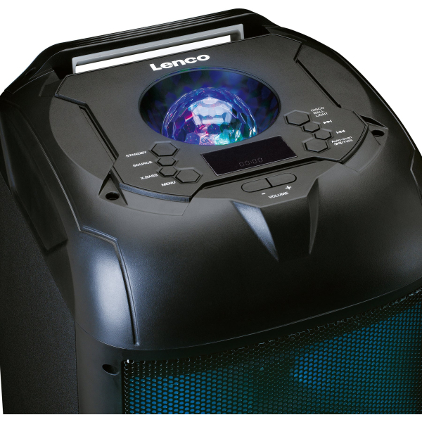 Lenco Pa-260Bk Lenco Bluetooth Party Speaker + Remote + 2 Microphones Black - Afbeelding 5
