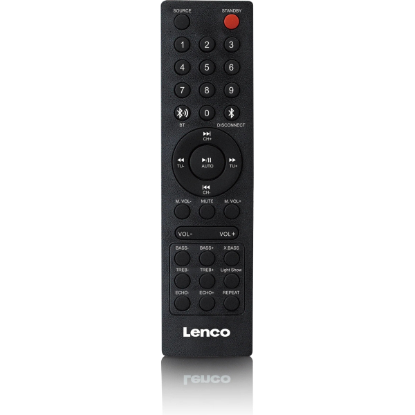 Lenco Pa-260Bk Lenco Bluetooth Party Speaker + Remote + 2 Microphones Black - Afbeelding 8