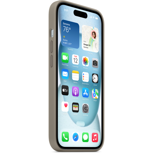 Apple Mt0Q3Zm/A Apple Silicone Case With Magsafe Iphone 15 Clay - Afbeelding 3