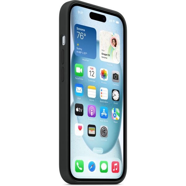 Apple Mt103Zm/A Apple Silicone Case With Magsafe Iphone 15 Plus Black - Afbeelding 3