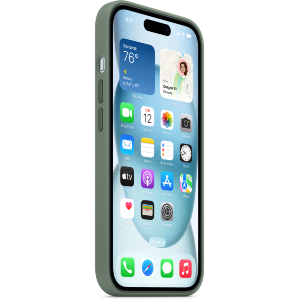 Apple Mt183Zm/A Apple Silicone Case With Magsafe Iphone 15 Plus Cypress - Afbeelding 3