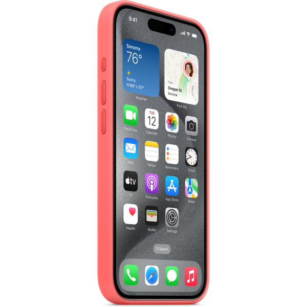 Apple Mt1G3Zm/A Apple Silicone Case With Magsafe Iphone 15 Pro Guave - Afbeelding 3