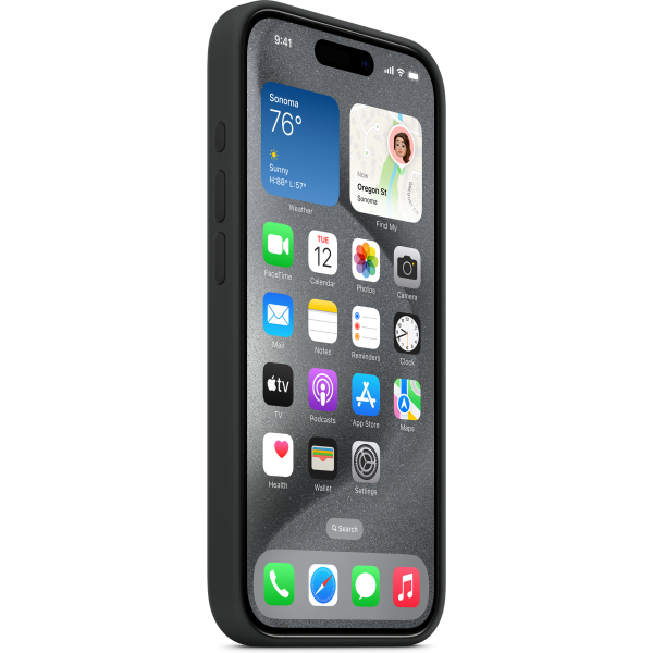 Apple Mt1M3Zm/A Apple Silicone Case With Magsafe Iphone 15 Pro Max Black - Afbeelding 3