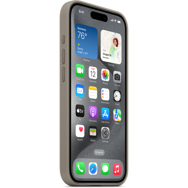 Apple Mt1Q3Zm/A Apple Silicone Case With Magsafe Iphone 15 Pro Max Clay - Afbeelding 3