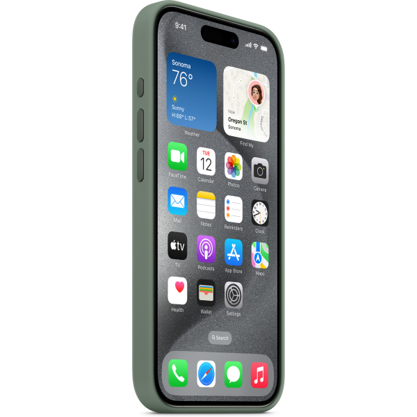 Apple Mt1X3Zm/A Apple Silicone Case With Magsafe Iphone 15 Pro Max Cypress - Afbeelding 3