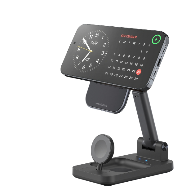 Mobilize 3In1 Charger Station Magsafe Compatible 15W Black - Afbeelding 3