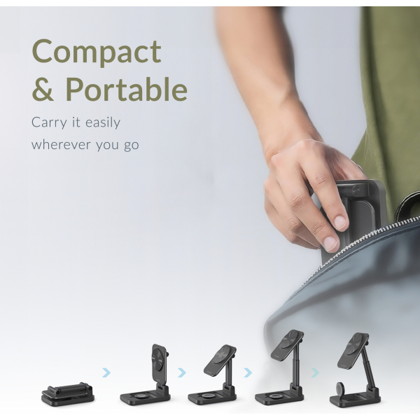 Mobilize 3In1 Charger Station Magsafe Compatible 15W Black - Afbeelding 5