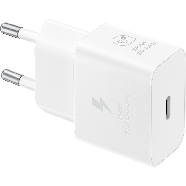 Samsung Ep-T2510Xwegeu Samsung Usb-C Pd Wall Charger 25W + Usb-C Cable White Bulk - Afbeelding 2
