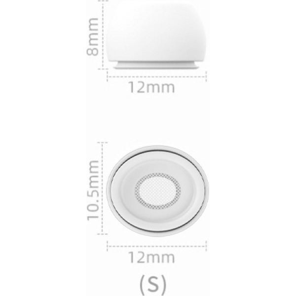 Xccess Silicon Replacement Ear Tips For Airpod Pro 1/2 Size S (1 Pair) White - Afbeelding 3