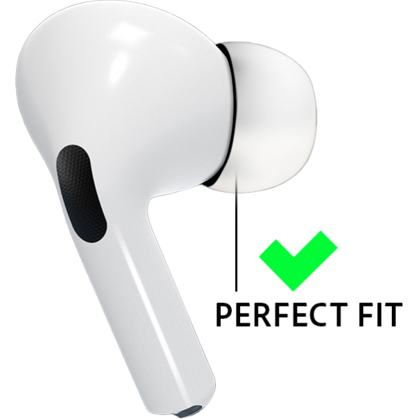 Xccess Silicon Replacement Ear Tips For Airpod Pro 1/2 Size S (1 Pair) White - Afbeelding 4