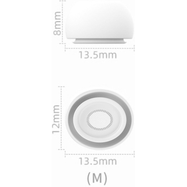 Xccess Silicon Replacement Ear Tips For Airpod Pro 1/2 Size M (1 Pair) White - Afbeelding 3