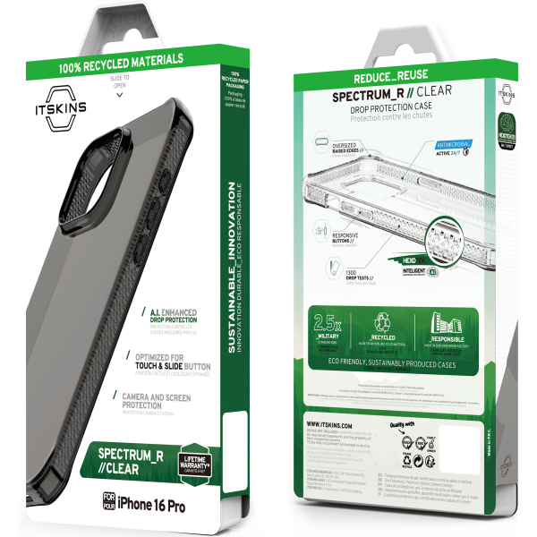 Itskins Level 2 Spectrumclear_R For Apple Iphone 16 Pro Smoke - Afbeelding 8