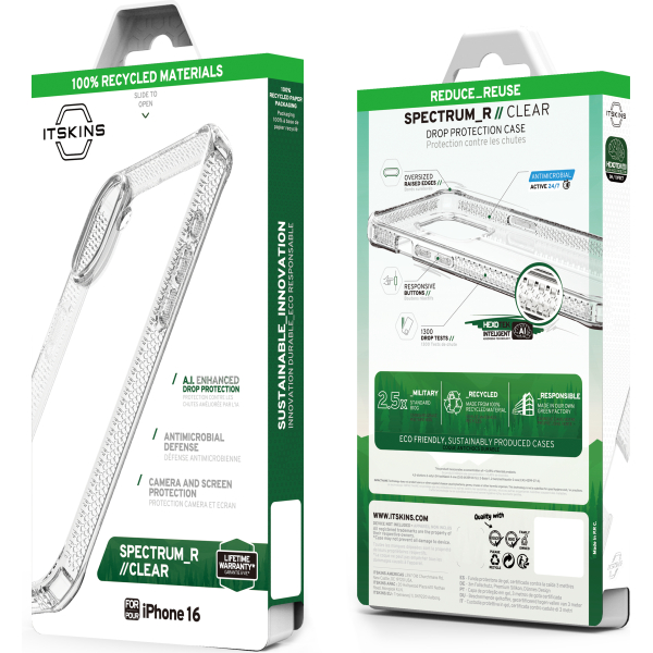 Itskins Level 2 Spectrumclear_R For Apple Iphone 16 Transparent - Afbeelding 8
