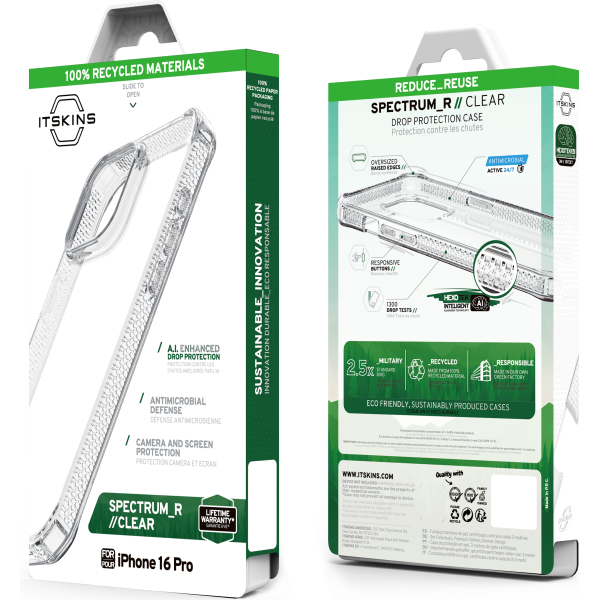 Itskins Level 2 Spectrumclear_R For Apple Iphone 16 Pro Transparent - Afbeelding 8