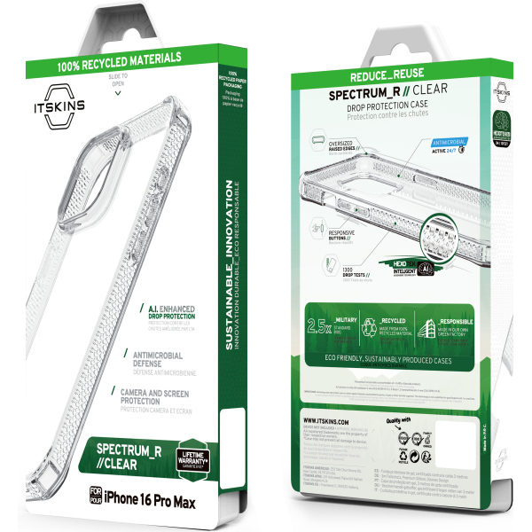 Itskins Level 2 Spectrumclear_R For Apple Iphone 16 Pro Max Transparent - Afbeelding 8