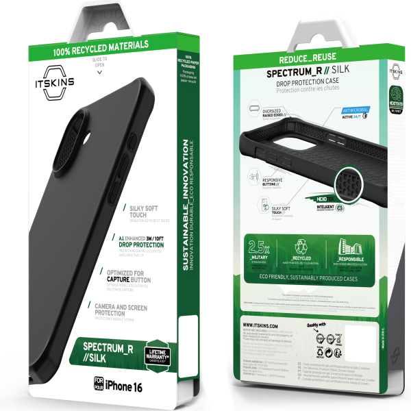 Itskins Level 3 Spectrumsilk_R For Apple Iphone 16 Black - Afbeelding 8